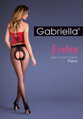 Fekete erotikus harisnya piros csíkkal EROTICA 668 FIERA Gabriella